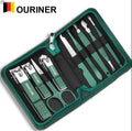 Professional 7-18 Piece Nail Care Kit Stainless Steel Manicure & Pedicure Set with Travel Case for On-the-Go Grooming